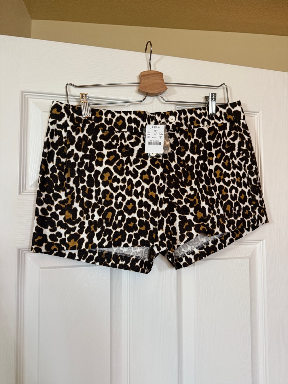 J. Crew Leopard Print Jean Shorts - Black, White & Brown